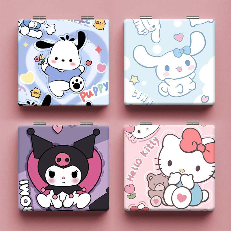 Cute assorted folding pocket mirror